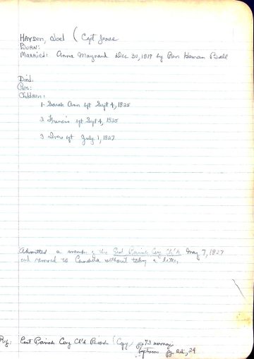 HAYDEN, Joel (n.d.) MAYNARD